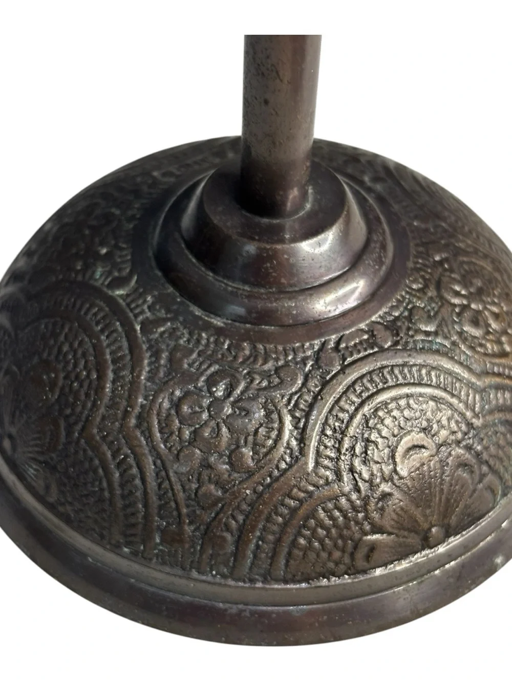 Intaglio Bronze Bathroom Vanity Floral Soap Dish Pedestal Toothbrush Holder